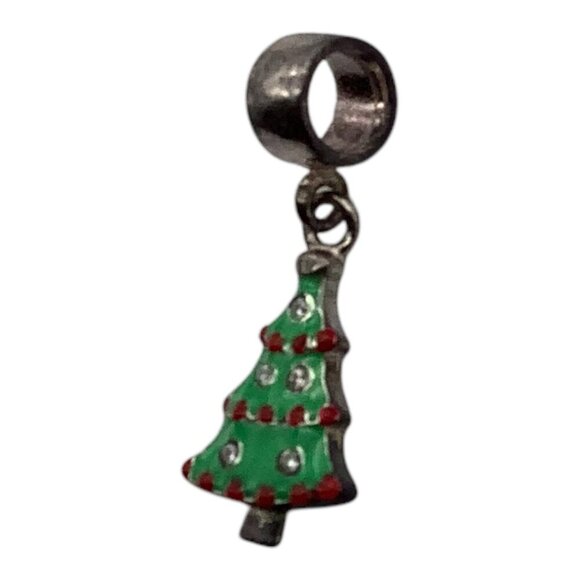 Christmas Tree Charm Pendant For European Style Bracelets Green Red Unisex - Picture 5 of 6